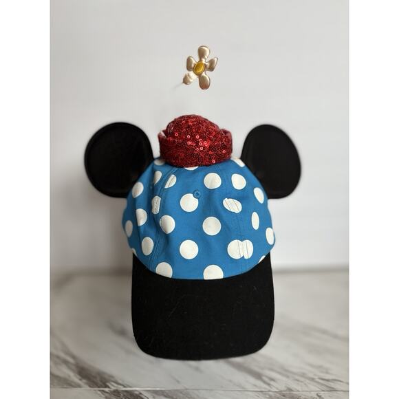 Disney Minnie Mouse Ears Hat Bundle: Headband + Baseball Caps, Polka Dot, Sequin - Picture 14 of 15